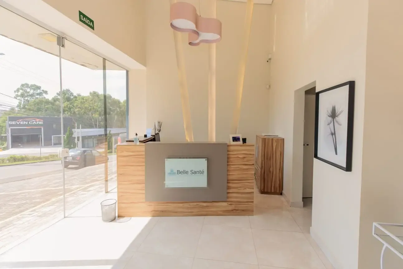 Recepção do consultório odontológico em Indaiatuba