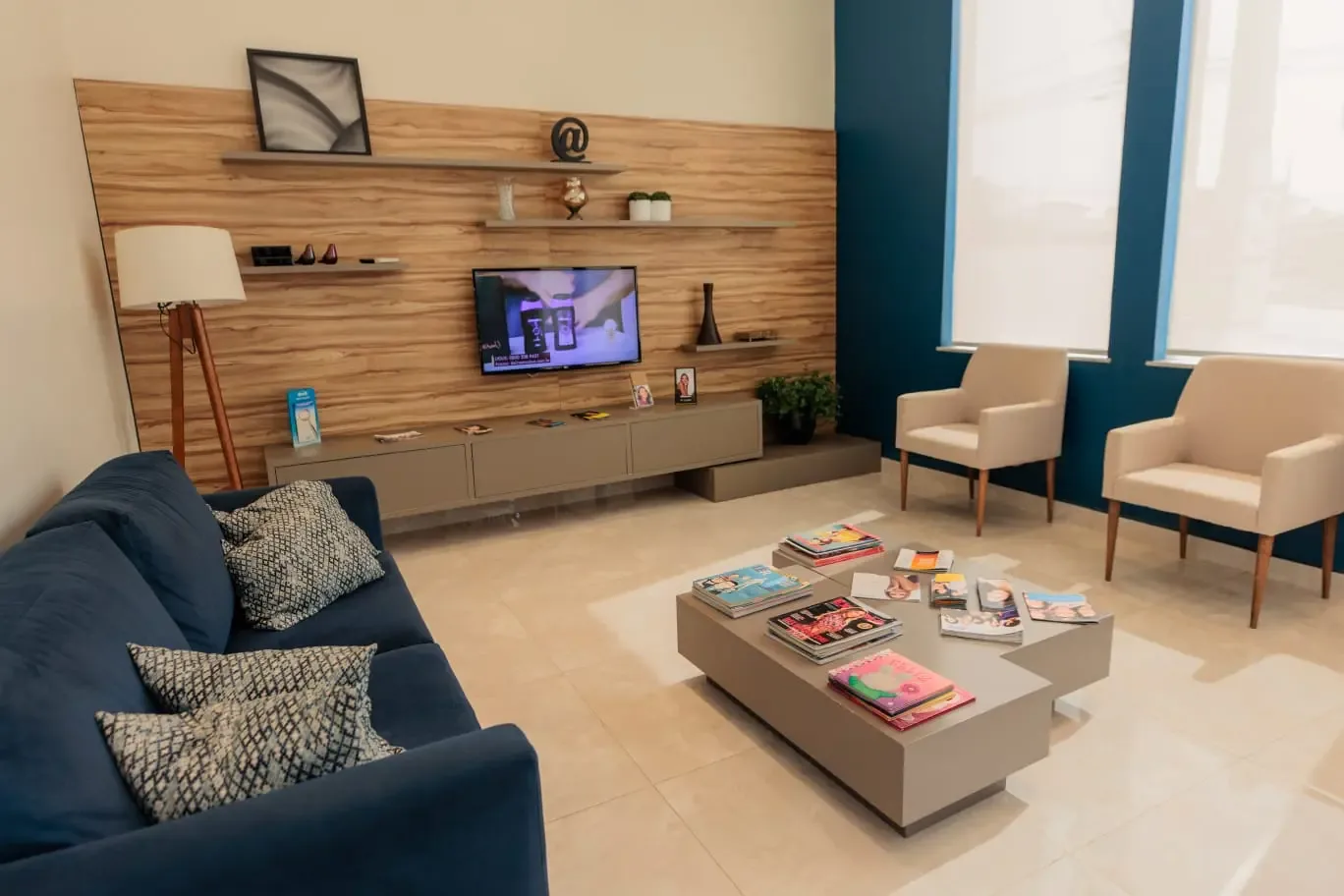 Sala de espera do consultório da Dra. Lilian Yamamoto em Indaiatuba